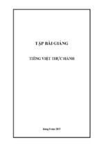 Tập bài giảng tiếng việt thực hành