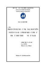 Báo cáo môn thuế phân tích thực trạng, nguyên nhân và giải pháp khắc phục thất thu thuế ở việt nam