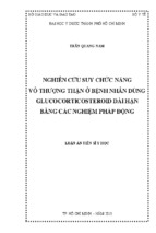 Luận án ngành nội tiết tố-nghiên cứu suy chức năng vỏ thượng thận ở bệnh nhân dùng glucocorticosteroid dài hạn bằng các nghiệm pháp động [full]