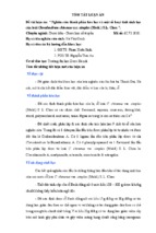 Nghiên cứu thành phần hóa học và một số hoạt tính sinh học của loài clerodendrum chinense var. simplex (mold.) s.l. chen [tt]