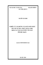 Luận án ngành tổ chức quản lý dược-nghiên cứu ảnh hưởng của phân phối thuốc đến việc sử dụng thuốc kháng sinh hợp lý an toàn tại tuyến y tế cơ sở tỉnh bắc giang