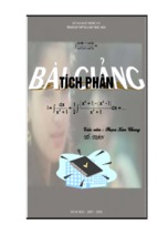 Bài giảng tích phân