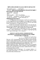 Nghiên cứu tổn thương động mạch cảnh qua siêu âm doppler ở phụ nữ mãn kinh có hội chứng chuyển hóa