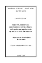 Luận án ngành tổ chức quản lý dược-nghiên cứu ảnh hưởng của phân phối thuốc đến việc sử dụng thuốc kháng sinh hợp lý an toàn tại tuyến y tế cơ sở tỉnh bắc giang [tt]