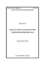 Luận án nội thận tiết niệu-đánh giá tình trạng dinh dƣỡng ở bệnh nhân bệnh thận mạn [full]