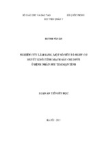 Nghiên cứu lâm sàng, một số yếu tố nguy cơ huyết khối tĩnh mạch sâu chi dưới ở bệnh nhân suy tim mạn tính