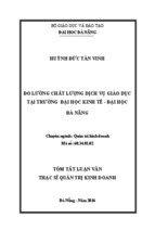 đo lường chất lượng dịch vụ giáo dục tại trường đại học kinh tế- đại học đà nẵng
