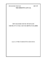 Tiếp thị xã hội với việc bổ sung sắt cho phụ nữ có thai dân tộc mường ở hoà bình [full]