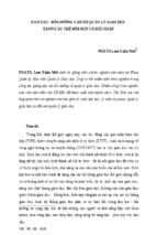 đào tạo - bồi dưỡng cán bộ quản lý giáo dục trong xu thế đổi mới và hội nhập