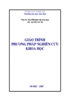 Giáo trình phương pháp nghiên cứu khoa học