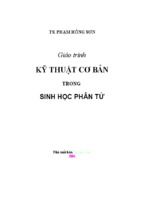 Giáo trình kỹ thuật cơ bản trong sinh học phân tử