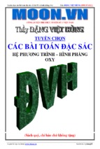 TUYỂN CHỌN CÁC BÀI TOÁN ĐẶC SẮC HỆ PHƯƠNG TRÌNH – HÌNH PHẲNG OXY