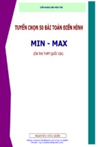 TUYỂN CHỌN 50 BÀI TOÁN ĐIỂN HÌNH MIN - MAX