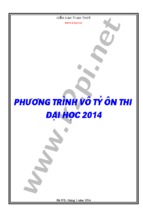 PHƯƠNG TRÌNH VÔ TỶ ÔN THI ĐẠI HỌC