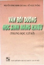 Văn bồi dưỡng học sinh năng khiếu (nxb đại học quốc gia 2000)   nguyễn đăng mạnh, 252 trang