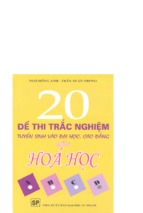 20 đề thi trắc nghiệm tuyển sinh vào đại học, cao đẳng môn hóa học (nxb đại học sư phạm 2007)   ngô hồng anh, 250 trang