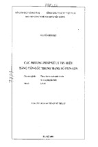 Các phương pháp xử lý tín hiệu băng tần gốc trong mạng số pdn sdn