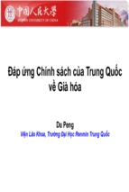 đáp ứng chính sách của trung quốc về già hóa