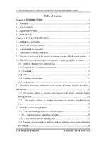 The research an investigation into the impact of extrinsic motivation on the process of learning english of students at some high schools in hue