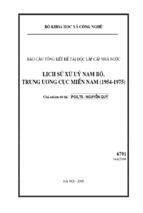 Báo cáo tổng kết đề tài độc lập cấp nhà nước lịch sử xứ uỷ nam bộ, trung ương cục miền nam (1954 1975) (2)