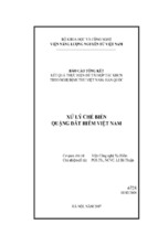 Báo cáo tổng kết kết quả thực hiện đề tài hợp tác khoa học công nghệ theo nghị định thư việt nam – hàn quốcxử lý chế biến quặng đất hiếm việt nam (2)