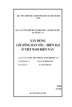 Báo cáo tổng kết đề tài khoa học cấp bộ  xây dựng lối sống dân tộc   hiện đại ở việt nam hiện nay (2)