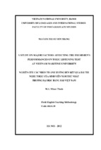 Nghiên cứu các nhân tố ảnh hưởng dến kết quả bài thi nghe toeic của sinh viên năm thứ nhất trường đại học hàng hải việt nam