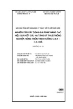 Báo cáo tổng kết khoa học kỹ thuật đề tài cấp nhà nước nghiên cứu xây dựng giải pháp nâng cao hiệu quả kết cấu hạ tầng kỹ thuật nông nghiệp, nông thôn theo hướng công nghiệp hóa, hiện đại hóa (2)