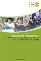 Người khuyết tật ở việt nam một số điều tra chủ yếu từ tổng điều tra dân số và nhà ở việt nam năm 2009