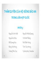 Thuyết trình thẩm quyền của hội đồng bảo an trong liên hợp quốc