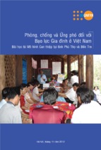 Phòng, chống và ứng phó đối với bạo lực gia đình ở việt nam bài học từ mô hình can thiệp tại tỉnh phú thọ và bến tre