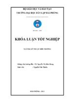 (khóa luận tốt nghiệp) khảo sát một số thông số đánh giá chất lượng đất xung quang khu công nghiệp bến rừng   thuỷ nguyên