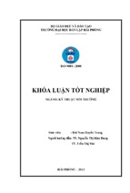 (khóa luận tốt nghiệp) khảo sát và đánh giá hiện trạng chất lượng nước ngầm tại xã văn tố huyện tứ kỳ tỉnh hải dương    