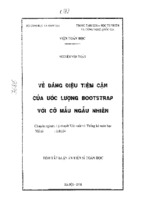 Về dáng điệu tiệm cận của ước lượng bootstrap với cỡ mẫu ngẫu nhiên