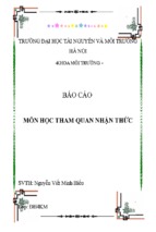 Báo cáo môn học tham quan nhận thức