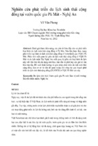 Luận văn nghiên cứu phát triển du lịch sinh thái cộng đồng tại vườn quốc gia pù mát   nghệ an