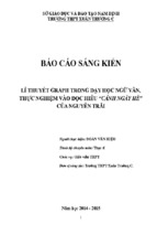 Lí thuyết graph trong dậy học ngữ văn, thực nghiệm vào đọc hiểu “cảnh ngày hè” của nguyễn trãi.