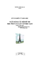 đề tài nghiên cứu khoa họ ngân hàng câu hỏi đề thi học phần lý luận văn học 1 và 2