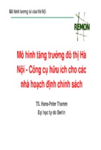 Bài thuyết trình mô hình tăng trưởng đô thị hà nội, công cụ hữu ích cho các nhà hoạch định chính sách   ts. hans peter thamm