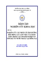 Nghiên cứu các nhân tố ảnh hưởng đến động lực làm việc của nhân viên trong các doanh nghiệp có vốn đầu tư nước ngoài tại đồng nai