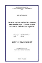 áp dụng phương thức đào tạo theo khe hở năng lực tại công ty sản phẩm máy tính fujitsu việt nam