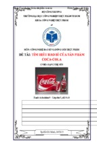 Bài tiểu luận tìm hiểu bao bì của sản phẩm coca cola