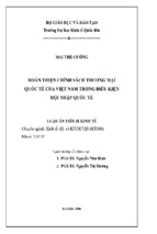 Hoàn thiện chính sách thương mại quốc tế của việt nam trong điều kiện hội nhập quốc tế   tài liệu, ebook, giáo trình