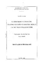 Sự hình thành và ảnh hưởng của dòng chảy đối với khai thác hầm lò các mỏ than vùng quảng ninh