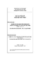 Báo cáo tổng kết khoa học và kỹ thuật nghiên cứu ứng dụng công nghệ enzym trong chế biến một số nông sản thực phẩm (5)