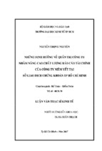 Luận văn ths báo cáo những định hướng về quản trị công ty nhằm nâng cao năng lực tài chính của công ty niêm yết tại sở giao dịch chứng khoán tp