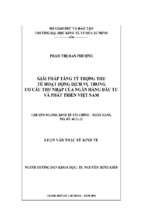 Giải pháp tăng tỷ trọng thu từ hoạt động dịch vụ trong cơ cấu thu nhập của ngân hàng đầu tư và phát triển việt nam