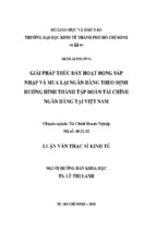 Giải pháp thúc đẩy hoạt động sáp nhập và mua lại ngân hàng theo định hướng hình thành tập đoàn tài chính ngân hàng tại việt nam