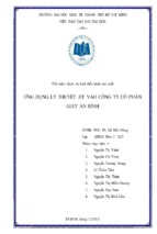 Luận văn tiểu luận quản trị kinh điều hành sản xuất ứng dụng lý thuyết jit vào công ty cổ phần giấy an bình