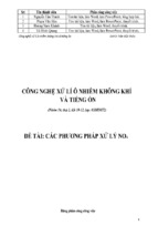 Tiểu luận môn công nghệ xử lý khí thải và tiếng ồn công nghệ xử lý khí nox